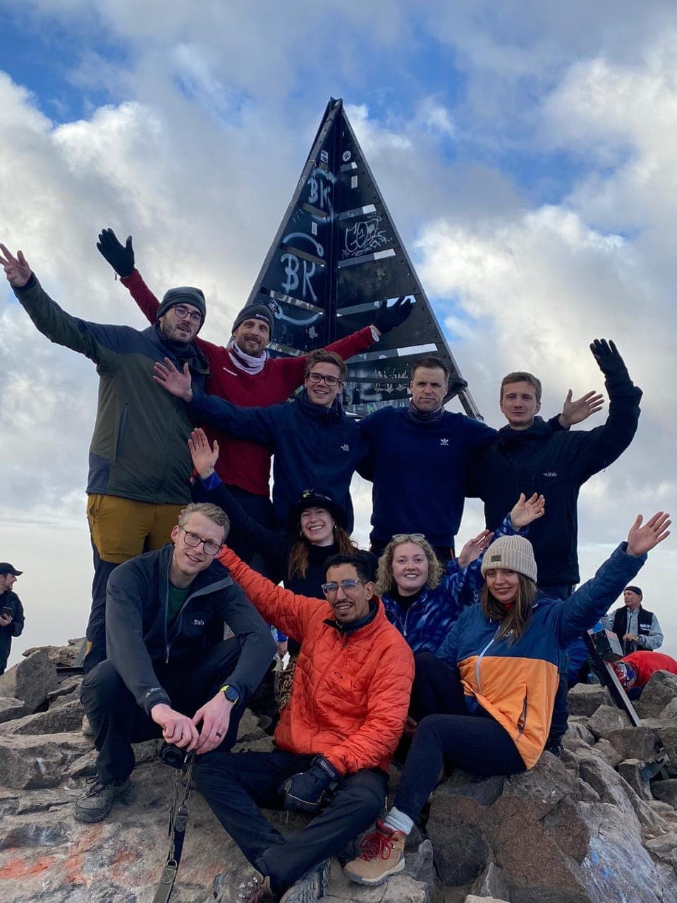 Travelers enjoying Moroccan landscape